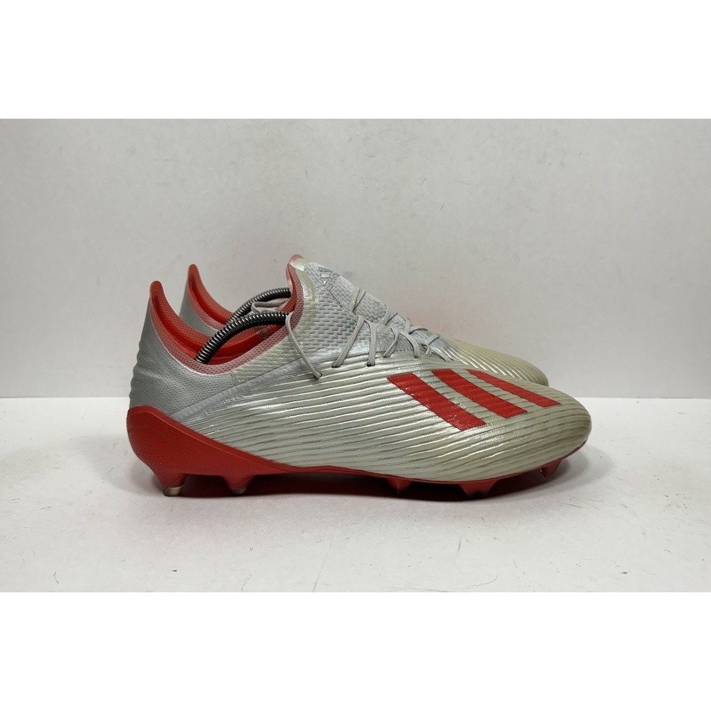 Adidas X 19.1 FG F35315 Silver Red Soccer Cleats Men's Size‎ 11 Shoes